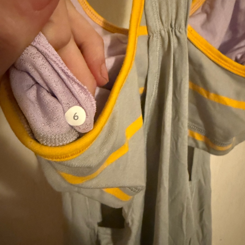 Lululemon Gray and Yellow Strappy Dress - Picture 3 of 3